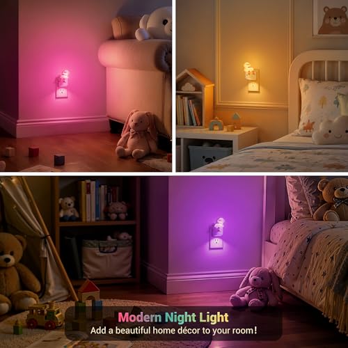 Image of JandCase Night Light for Kids,3D Cute Duck Night Lights Plug into wall