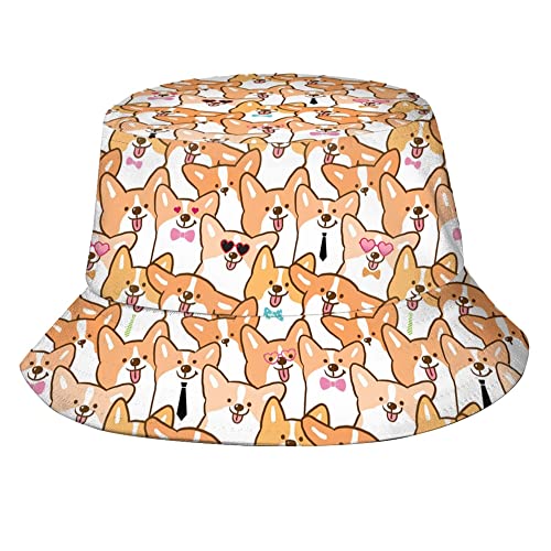 Image of Retro Jamaica Bucket Hat for Adult Fashion Doughnut Print Hat Travel Packable Sun Cap Outdoor Hat for Women and Men