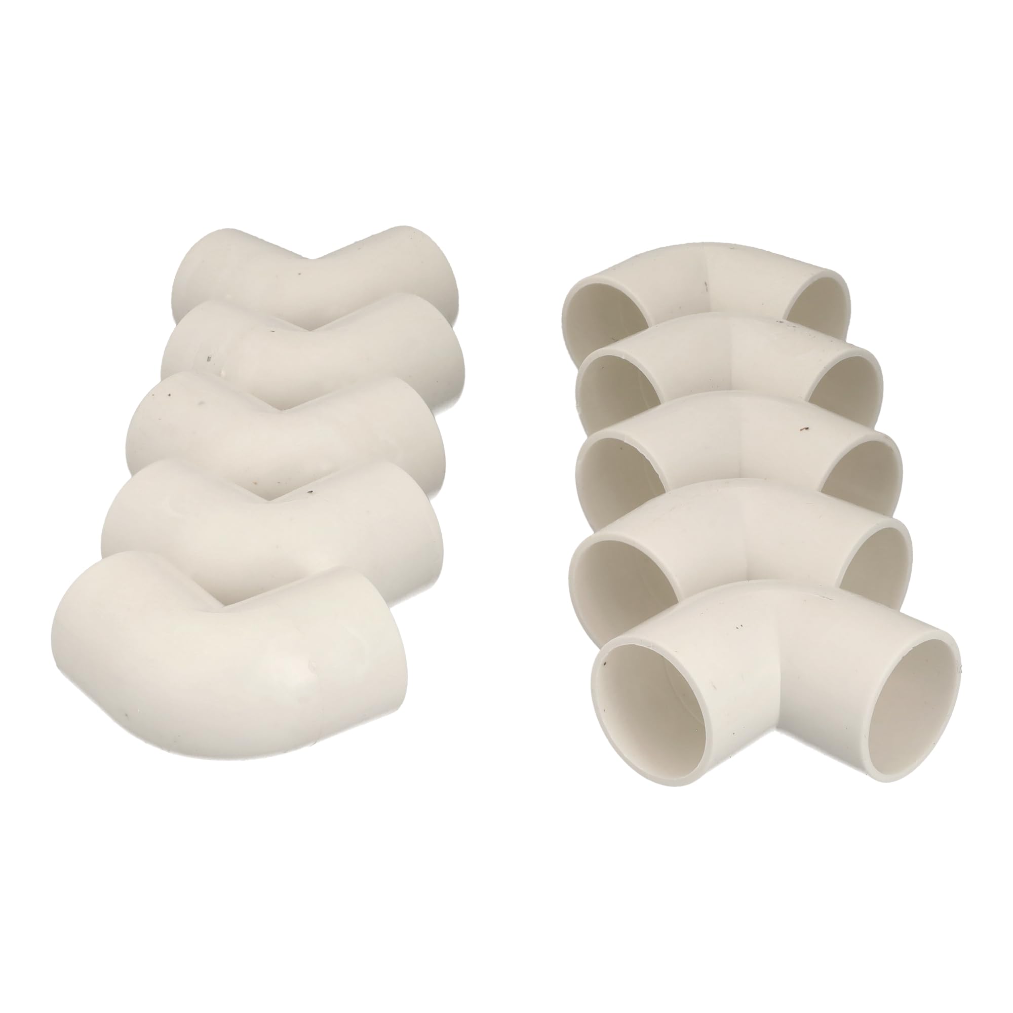 Jandei - Pack 10 uds. Tubo para Cables PVC Rígido Blanco Longitud 1 Metro. Diámetro 20 mm. Funda de Cable con Grapas de Sujección, Codo 90 Grados,Manguitos y Curvas de Empalme.