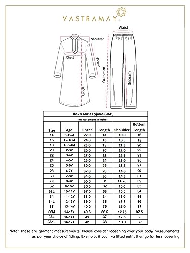 Image of VASTRAMAY Boys' Kurta Pyjama Set | Georgette Kids Ethnic Festive Outfit | Traditional Outfit