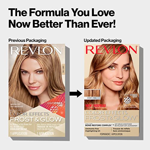 Image of Revlon Color Effects Highlighting Kit, Permanent Hair Dye, For Balayage, Frosting, & Ombre Styling, Ammonia & Paraben Free, 30 Honey, 8 Oz (Pack of 1)
