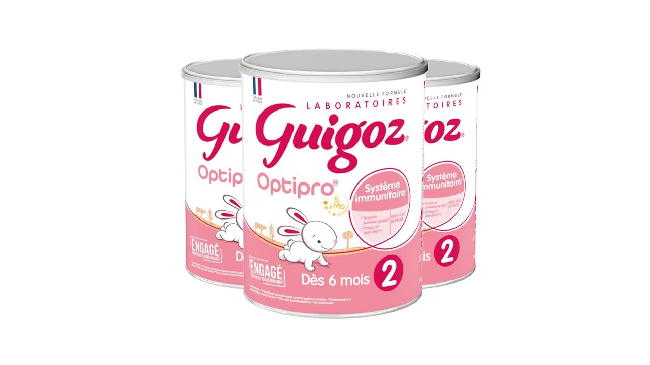 GUIGOZ OPTIPRO 2 Lait en poudre 2ème - de 6 à 12 mois - 830g - Lot de 3