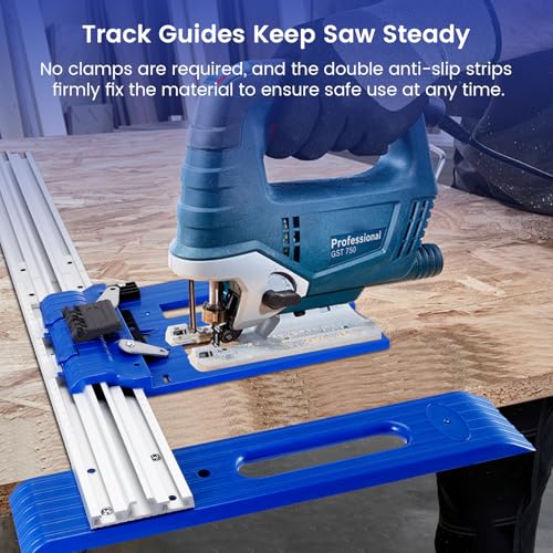 Circular Saw Guide Rail, Aluminum Alloy Circular Saw Track for Woodworking with 0-65cm Cutting Range, Multifunctional Aluminum Alloy Circular Saw Accessory for Precise and Straight Cuts 4 Circular Saw Guide Rail, Aluminum Alloy Circular Saw Track for Woodworking with 0-65cm Cutting Range, Multifunctional Aluminum Alloy Circular Saw Accessory for Precise and Straight Cuts - Image 4