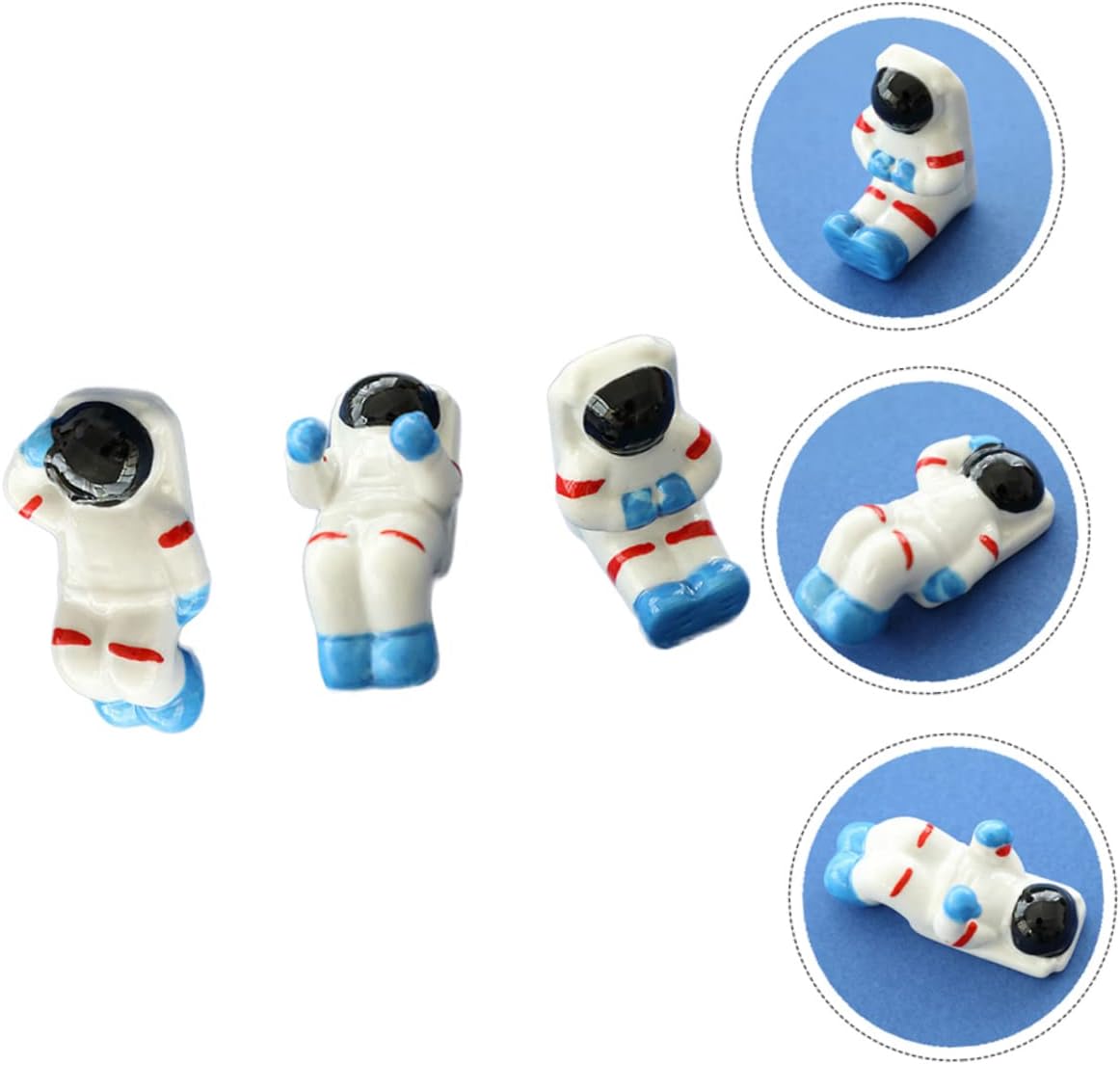 Mikinona 3pcs Astronaut Chopstick Rest Ceramic Chopsticks Stand Porcerin Chopstick Rest Porcelain Chopsticks Rest Chopstick Storage Stand Ceramic Spoon Rest Knives Rest Ceramics Mini Japan