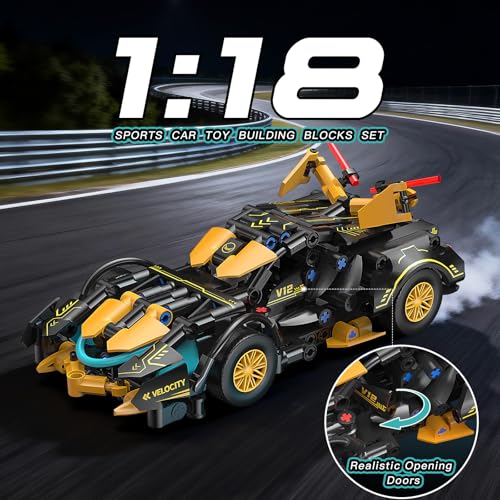 Set para construir auto a escala 1:18 miniatura 2