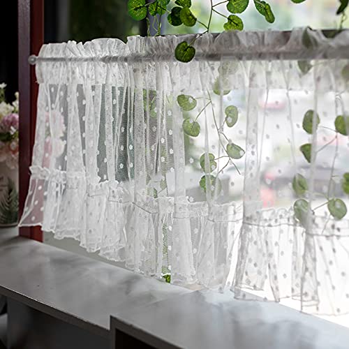 Cortina de cocina de gasa LUNEZY ideal para iluminar y decorar ventanas de baños modenos 4