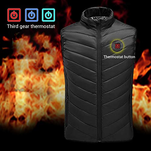 Heated Vest for Men Women,9 Heating Zone 3 Temperature Electric Heated Vest,USB Soft Heated Outerwear,Heated Jacket2