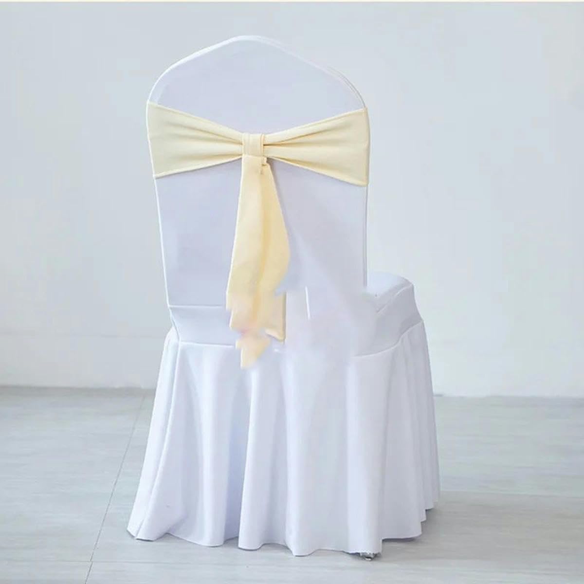 Stuhlschärpe aus dickem Spandex, für Hochzeiten, Partys, Weihnachtsdekoration, pfirsichfarben