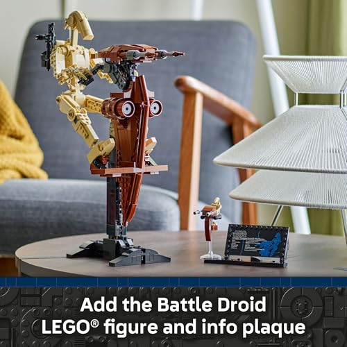 Image of LEGO Star Wars: The Phantom Menace Battle Droid with STAP - Building & Learning Toy for Boys & Girls, Ages 12+ - Star Wars Toy & Model Kit - Gift Idea for Birthdays - 75428