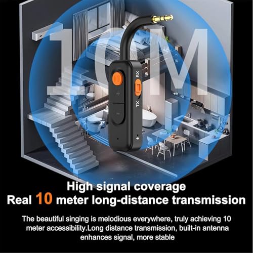 Image of Tobo Bluetooth Transmitter Receiver 2-in-1 Bluetoot 5.4 Audio Adapter, Mini Wireless 3.5mm AUX Bluetooth Adapter for Home Car Airply PC Audio Music Headphones TV Speakers TD-1424WA