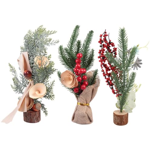Árbol navideño mini SHINEOFI de madera, crea un ambiente romántico y cálido en Navidad 2