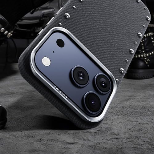 Protection caméra iPhone 17 Pro magnétique mince texture tissu