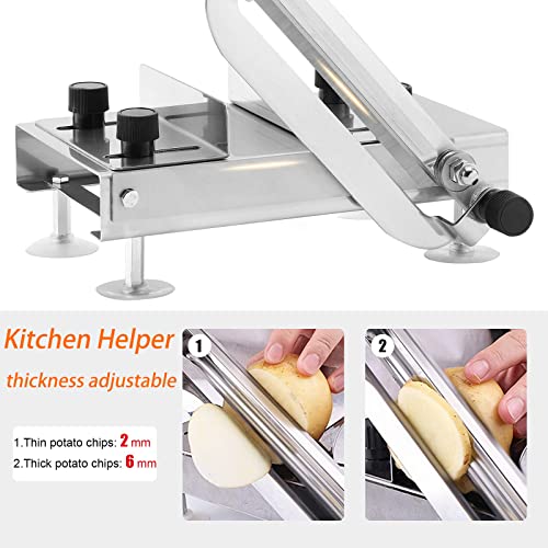 Cortadora de carne manual de acero inoxidable ajustable y muy compacta 3
