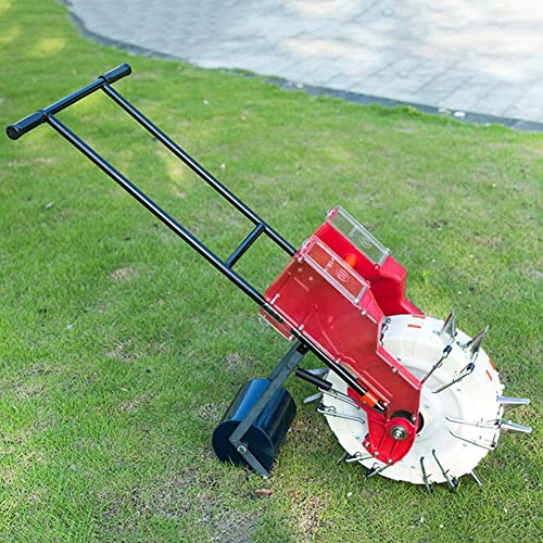 Sembradora manual push 2 en 1 para jardín miniatura 1