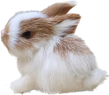 Amazon.com: Mini Simulation Rabbits, Realistic Cute Plush Rabbits ...