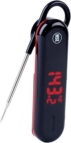 GoodCook Termómetro digital táctil con pantalla LCD, lectura instantánea con sonda de acero inoxidable con imán integrado para un fácil