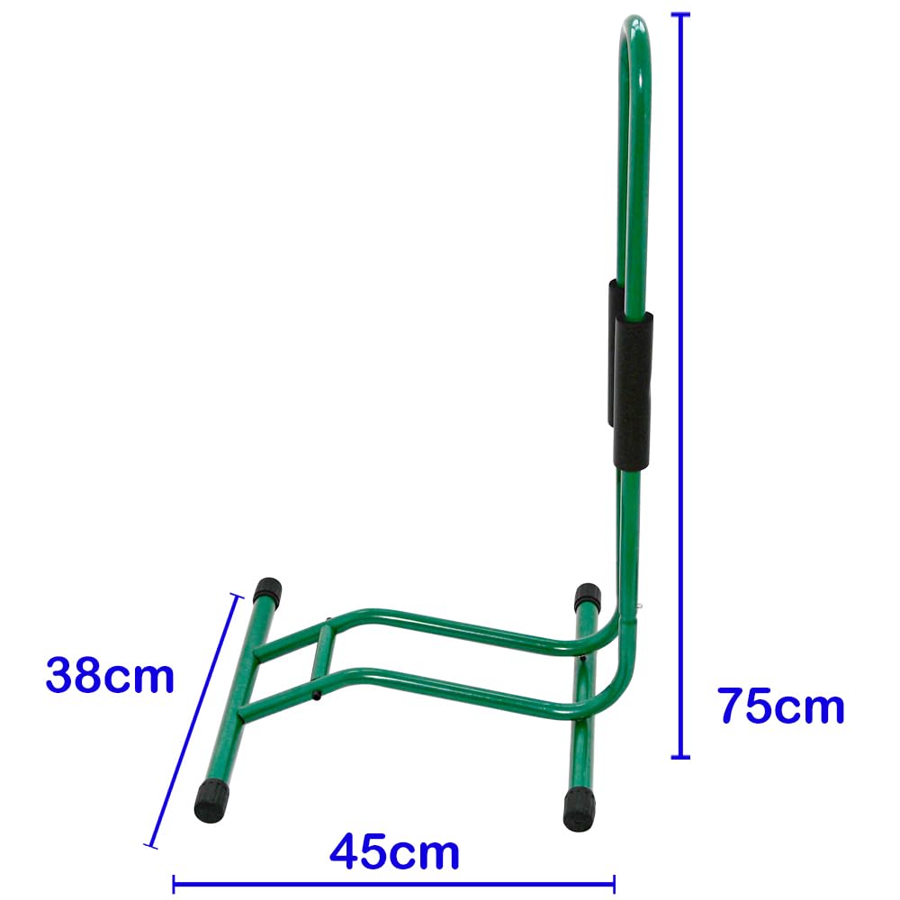 RASENFREUND Stojak na rowery Easy Racin Green stojak do 6 cm do rozmiaru roweru 29" – antypoślizgowe nóżki – stojak do rowerów/rowerów elektrycznych/stojak konserwacyjny