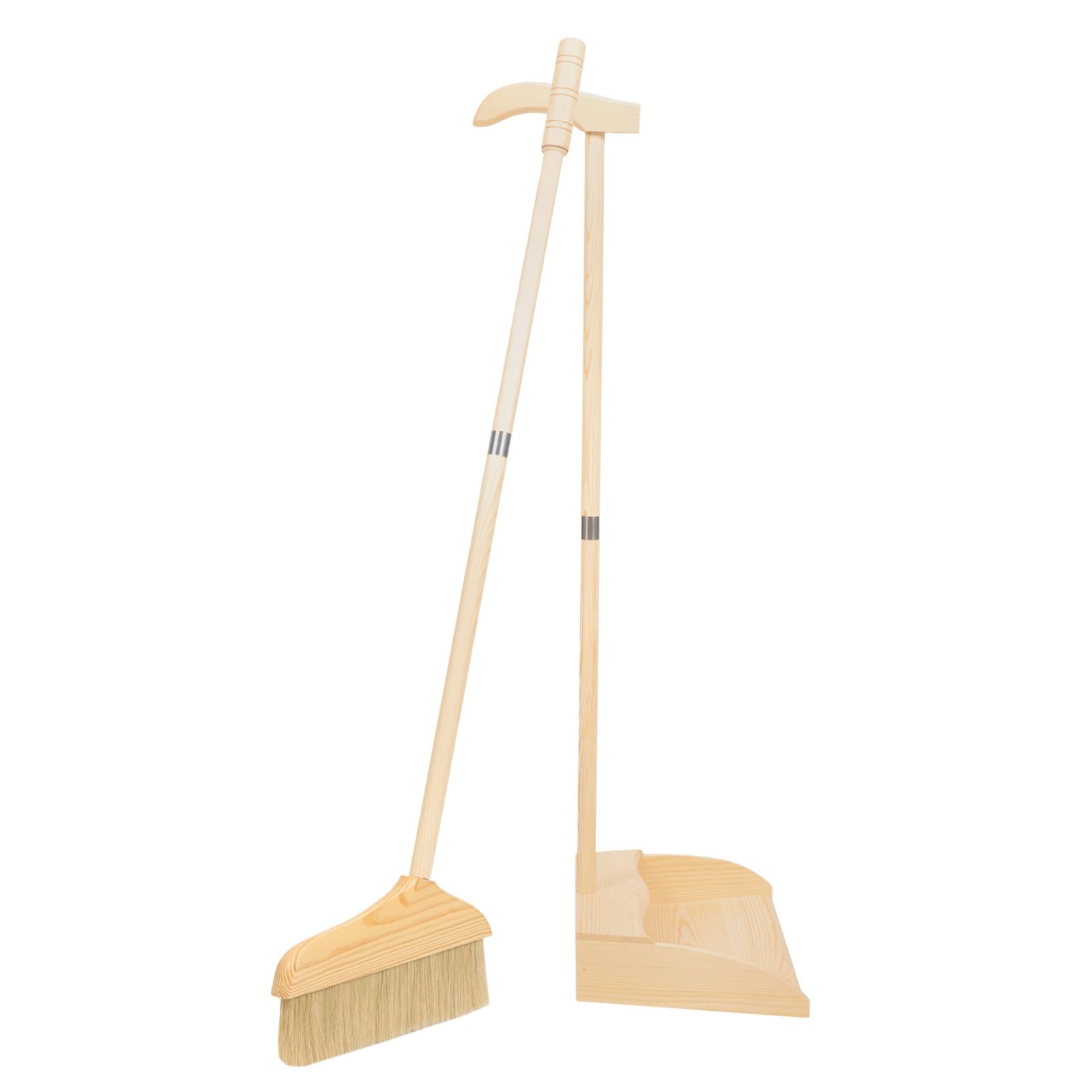 Kit de Cepillo Barrer Exterior Escoba de Mango Largo y Recogedor para Limpieza del Hogar, Herramienta de Limpieza de Pisos Cerdas Suaves y Mango Ergonómico