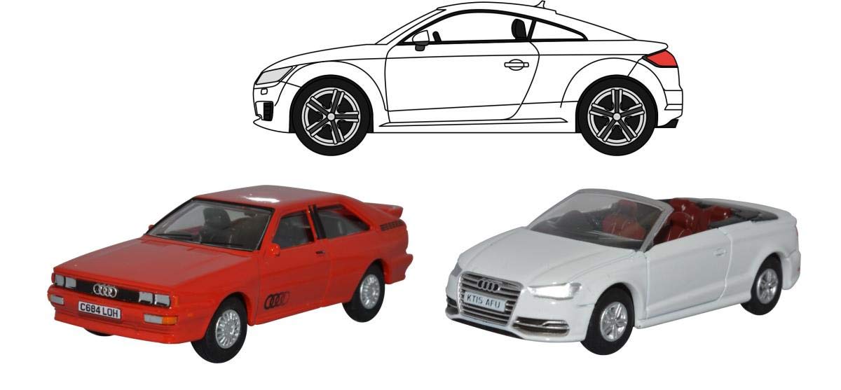 Oxford Diecast 76SET68 Audi Set 3pc (Quattro/TT/S3 Convertible)