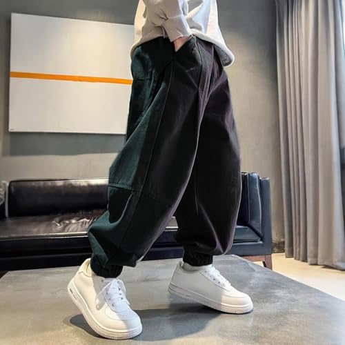 Boy Cargo Joggers Baggy Quick Dry Hiking Outdoor Athletic Lightweight Harem Pant Casual Loose Elastic Waist Sweatpant4