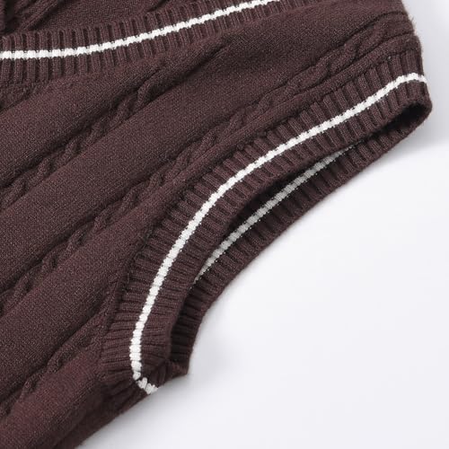 Kids Boys Girls Sleeveless Sweater V Neck Pullover Soft Stretchy Vest Stylish Comfy Knitted Tops for Toddler Children4