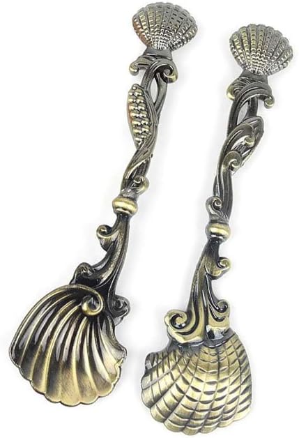 Jewelry Making Charms UQ067 Shell Spoon Tablespoon Ancient Bronze Retro Findings Bulk Pendant for Necklace Bracelets