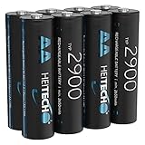 LIEFERUNG enthält 8x Batterien Mignon AA wiederaufladbar Typ 2900 min. 2650 mAh 1.2V HR6 / Aufladbare AA Akku Batterie Ni MH