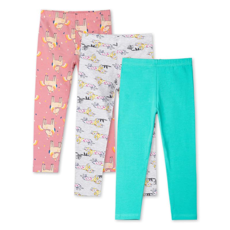 Image of ARIEL Girls Cotton Printed Regular Fit Non-Transparent Ankle Length Leggings