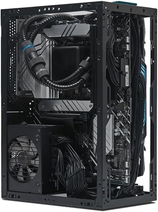 Gabinete para PC SSUPD Meshroom S V2 Mini-ITX (SFF) con cable riser PCIe 5.0 x16 de 200 mm miniatura 5