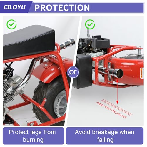 Image of GMB100 Central Long Mini Bike Trumpet Exhaust Pipe for CT100U