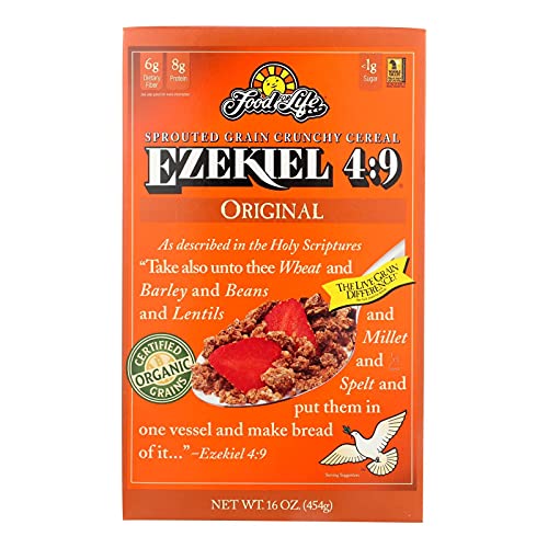 Food For Life Baking Co. Cereal - Organic - Ezekiel 4-9 - Sprouted Whole Grain - Original - 16 oz - case of 6
