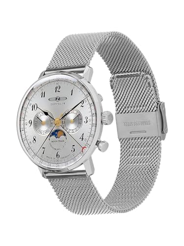 Zeppelin Hindenburg Analog Silver Dial Men's Watch-7036M1 - Image 2