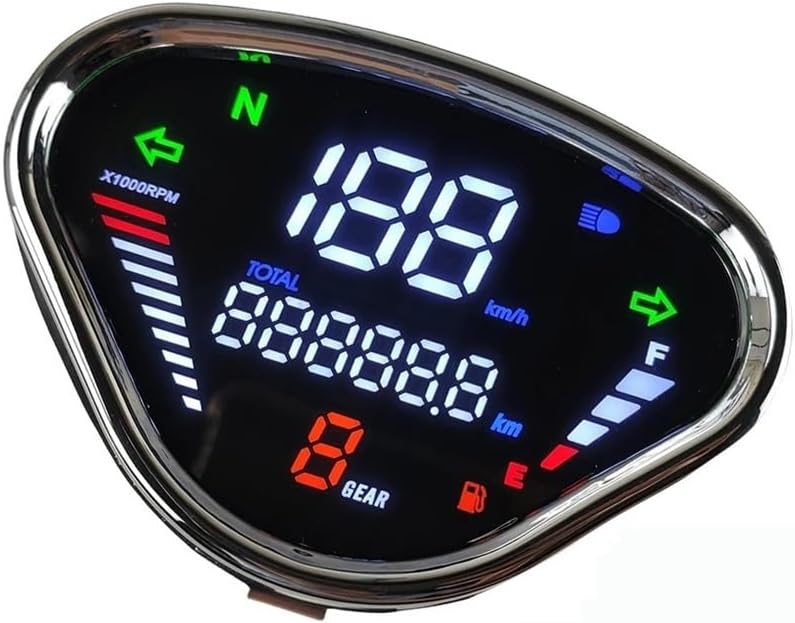 Motorcycle Speedometer Gauge Digital Odometer Display Motorbike Tachometer Odometer Digital Tachometer Tachometer for DAX 70 CT50 CT70 Odometer Gauge