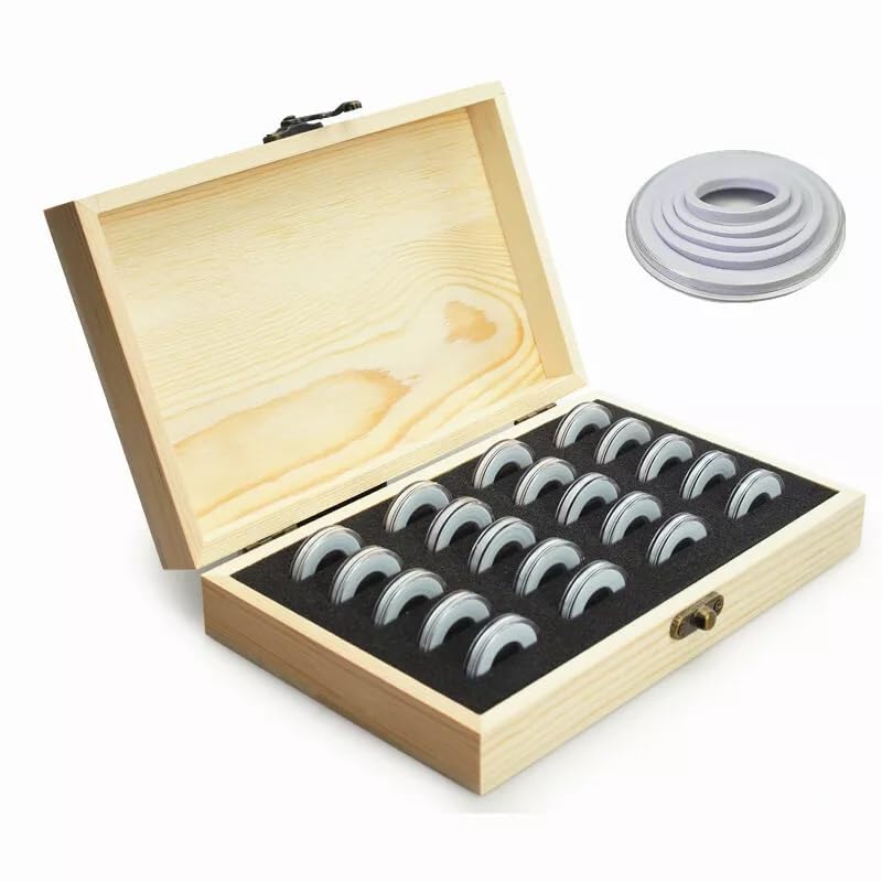 Estuche para cápsulas de monedas de 30 mm 20 piezas miniatura 1