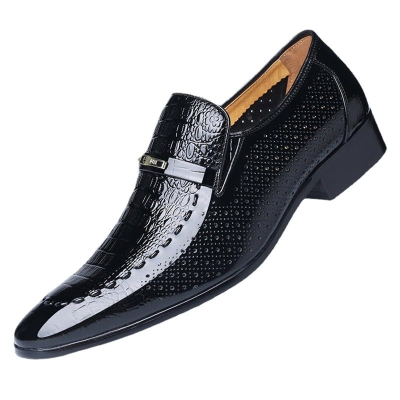 Men's Casual Leather Slip-On Loafers Dress Shoes for Men