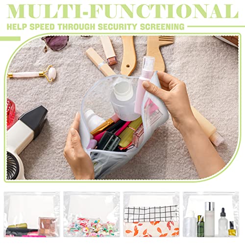 Xuniea 50 Pcs Mini Clear Makeup Bag Small Clear Zipper Pouch Travel Plastic Cosmetic Organizer Waterproof for Toiletries Swimsuit Bikini Bathing Suit(8.6'',Transparent)4