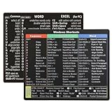 2-Pack Keyboard Shortcut Stickers,Word/EXCEL,Windows & Mac OS for MacBook,iMac