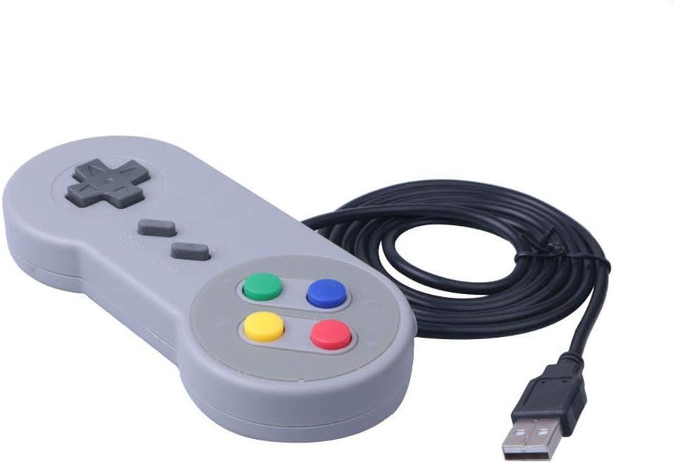 Cotchear 2 Packs USB Wired Controller for for Classic Super Nintendo NES SNES Game Pads for Windows PC Computer Control : Video Games