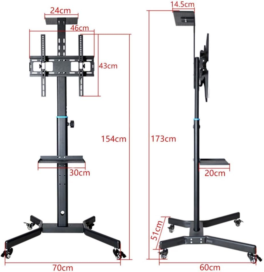 Soporte móvil para TV con ruedas y bandejas miniatura 2