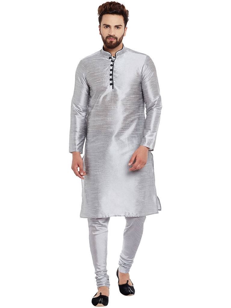 Ceremony Kurta Pyjama Set With Button-picture-54