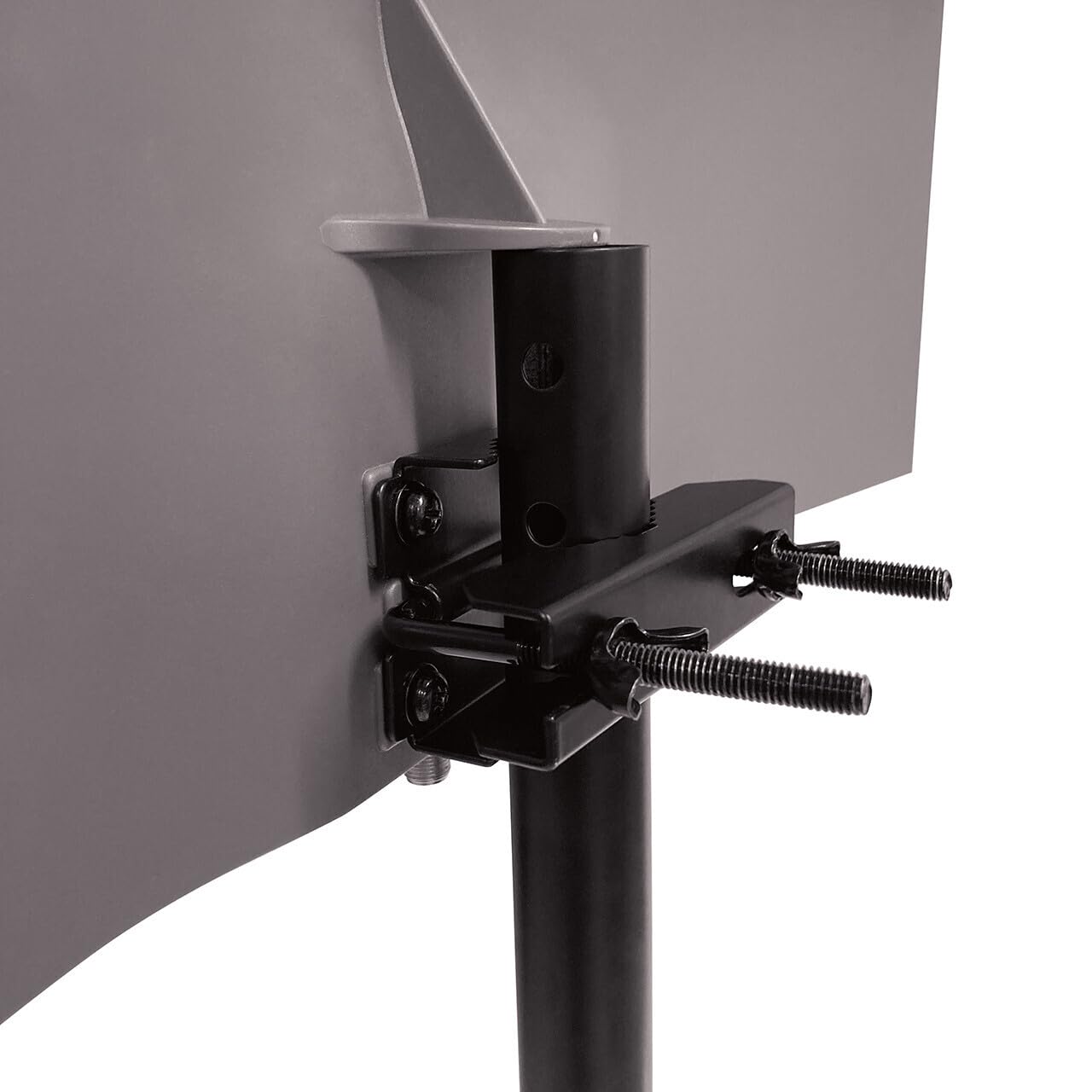 Mohu Sail Antena de TV amplificada para interiores y exteriores, rango de 75 millas, UHF VHF, multidireccional, 4K 8K UHD, NEXTGEN TV, con mástil de 20 pulgadas, cable de 30 pies (negro)