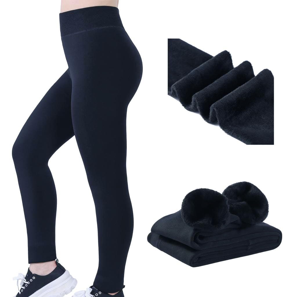 Gadgets Mafia Thermal Leggings Women High Waist Fleece Lined Winter Black Sports Leggings Workout Warm Yoga Pants Tights Running Hiking Gym