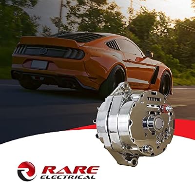 RAREELECTRICAL New 110A Chrome Street Rod Gm High Output Alternator Compatible With 1-One Wire Self Exciting Energizing