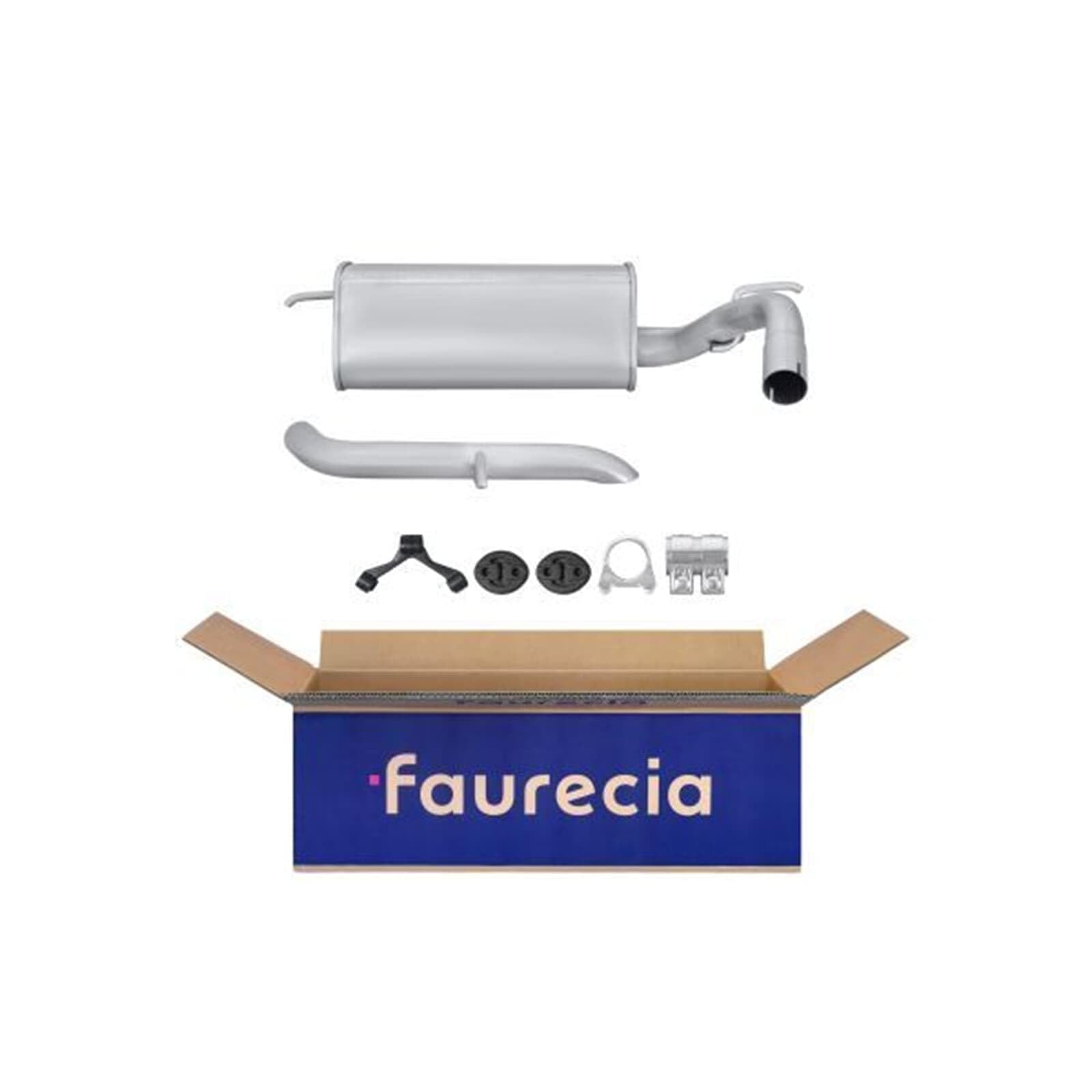 HELLA 8LD 366 026-701 Tłumik końcowy - Easy2Fit® Kit - z tyłu - dwuczęściowy - Komplet z elementami do montażu