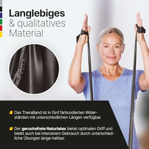 TheraBand 2,50m im PE Beutel mit Anleitung schwarz | Fitnessband – Ansicht 4