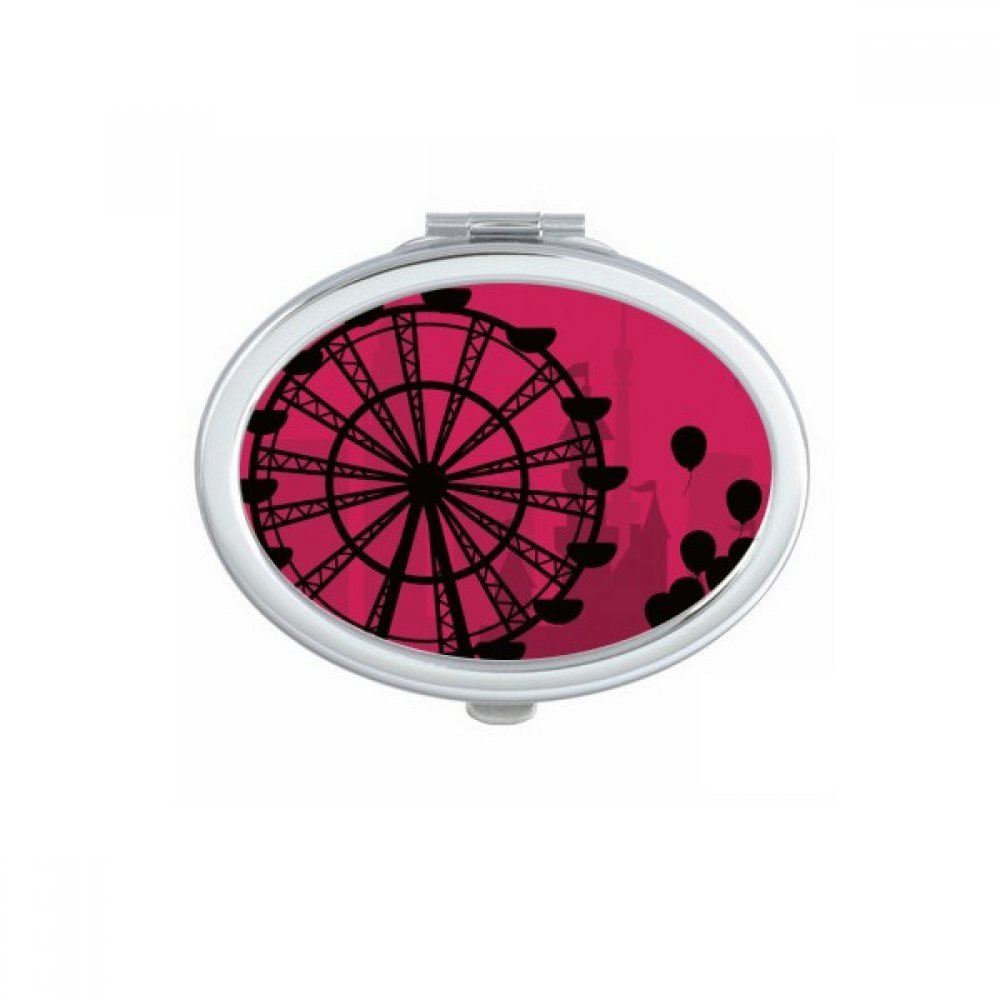 Miroir de poche cirque ovale compact pour maquillage