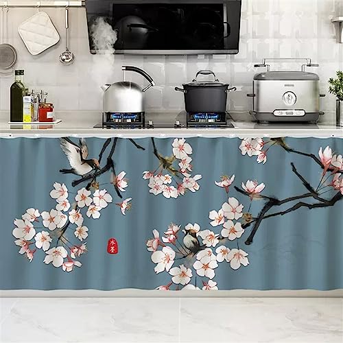 SK Studio Cortinas de Baño Cortas, Cortinas Cocina Opacas Cortinas para Sala de Almacenamiento de Armario Estilo 4, 50x70cm