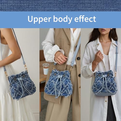 Denim Bags for Women 2025, Blue Jean Bucket Purses, Denim Handbag3