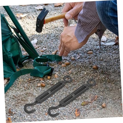 Unomor 5pcs Ajustables Tensores para Cable Gancho y Ojal Acero Inoxidable para Vela Sombra y Línea de Ropa miniatura 4