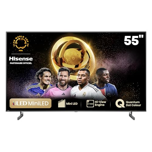 Hisense 55 inch Smart TV 55U6NQ MiniLED QLED 4K UHD, Dolby Vision Atmos, Hi View Engine, AI MEMC...